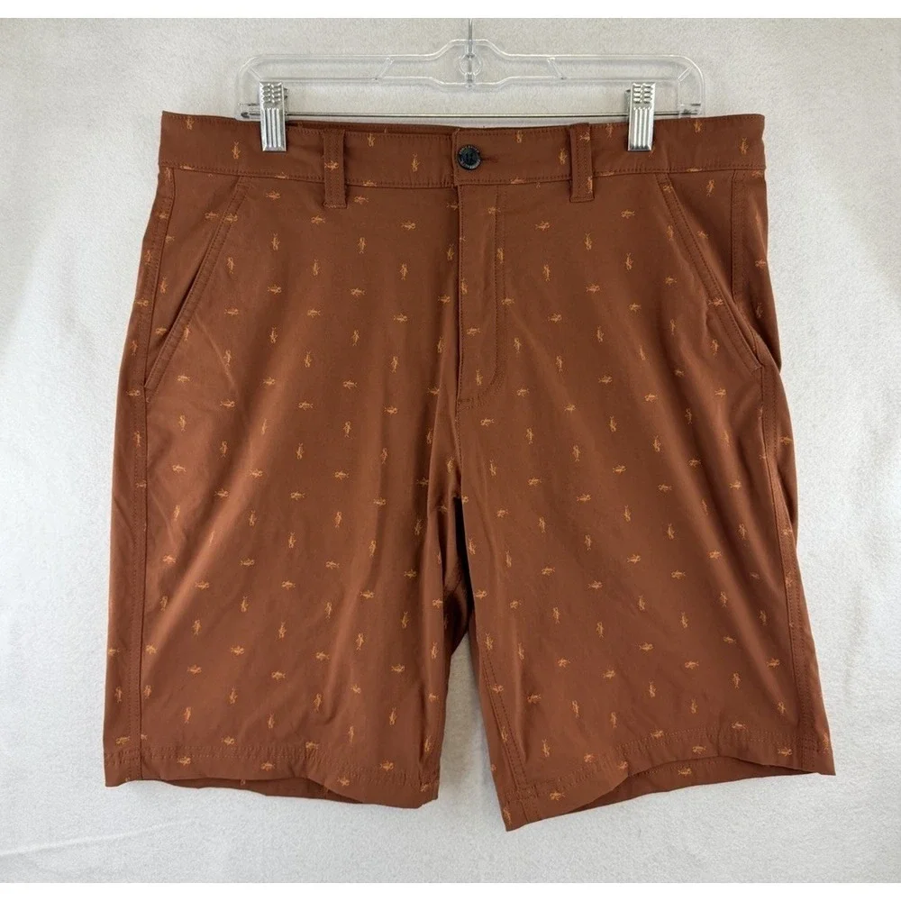 Eddie Bauer TraveX Shorts Mens 35 Burnt Orange 9